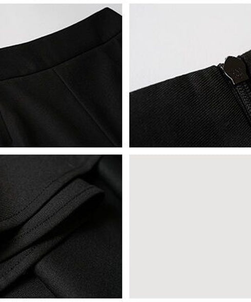 Asymmetric Flare Hem Skirt